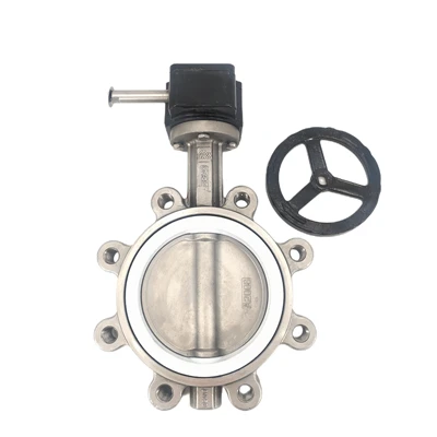 316L Worm Gear Lug Type PTFE Butterfly Valve
