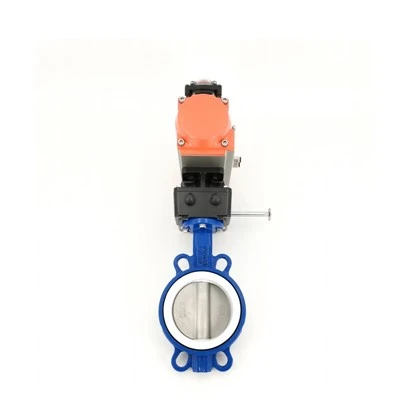 Pneumatic Wafer Butterfly Valve With Manual Mechanism