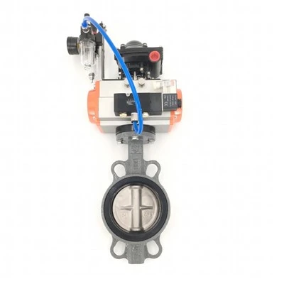 Pneumatic Wafer Type Cast Steel Butterfly Valve