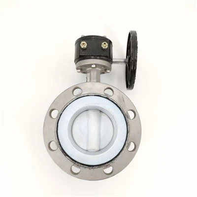 Turbine Flange Stainless Steel PTFE Butterfly Valve
